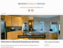 Tablet Screenshot of marshallhandymanservices.com